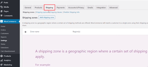 Shipping Options
