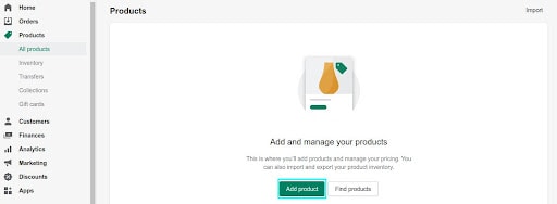 Adding store products
